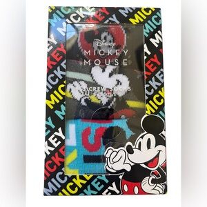 Disney Mickey Mouse 3 Pack Crew Socks Adult Shoe Size 6-12 New